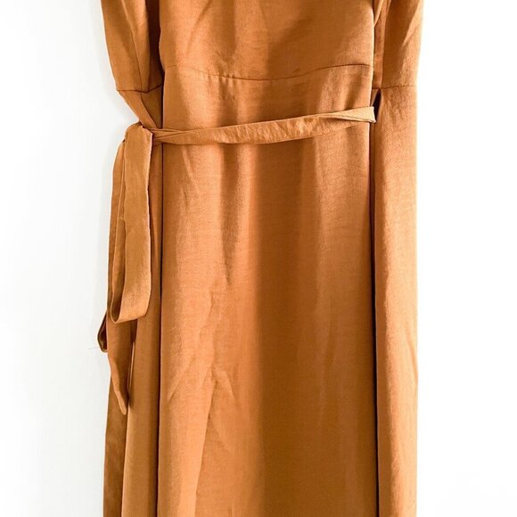 NWOT Frank and Oak Satin Wrap Dress - Picture 11 of 13